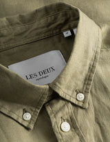 Kris Linen S/S Shirt - Surplus Green