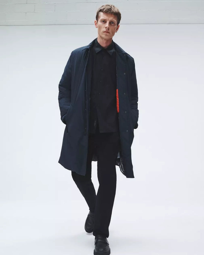 Leon Nylon Coat - Black/Navy