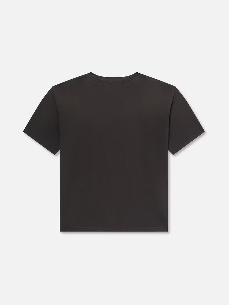 Boxy Vintage Print Tee - Washed Black