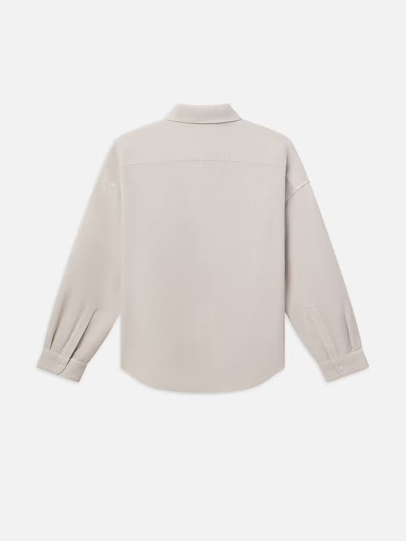 Waffle Textured Shirt - Off White