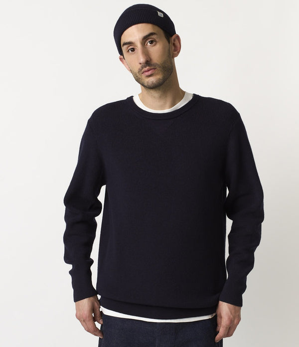 Ribbed Pullover - Dark Navy