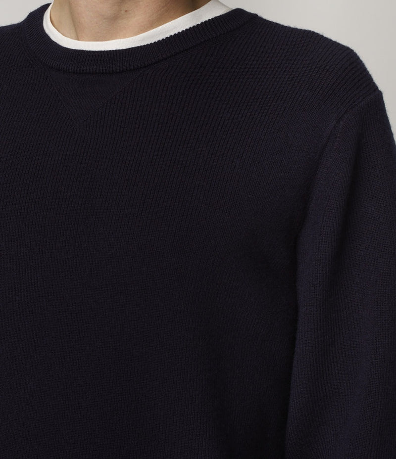 Ribbed Pullover - Dark Navy