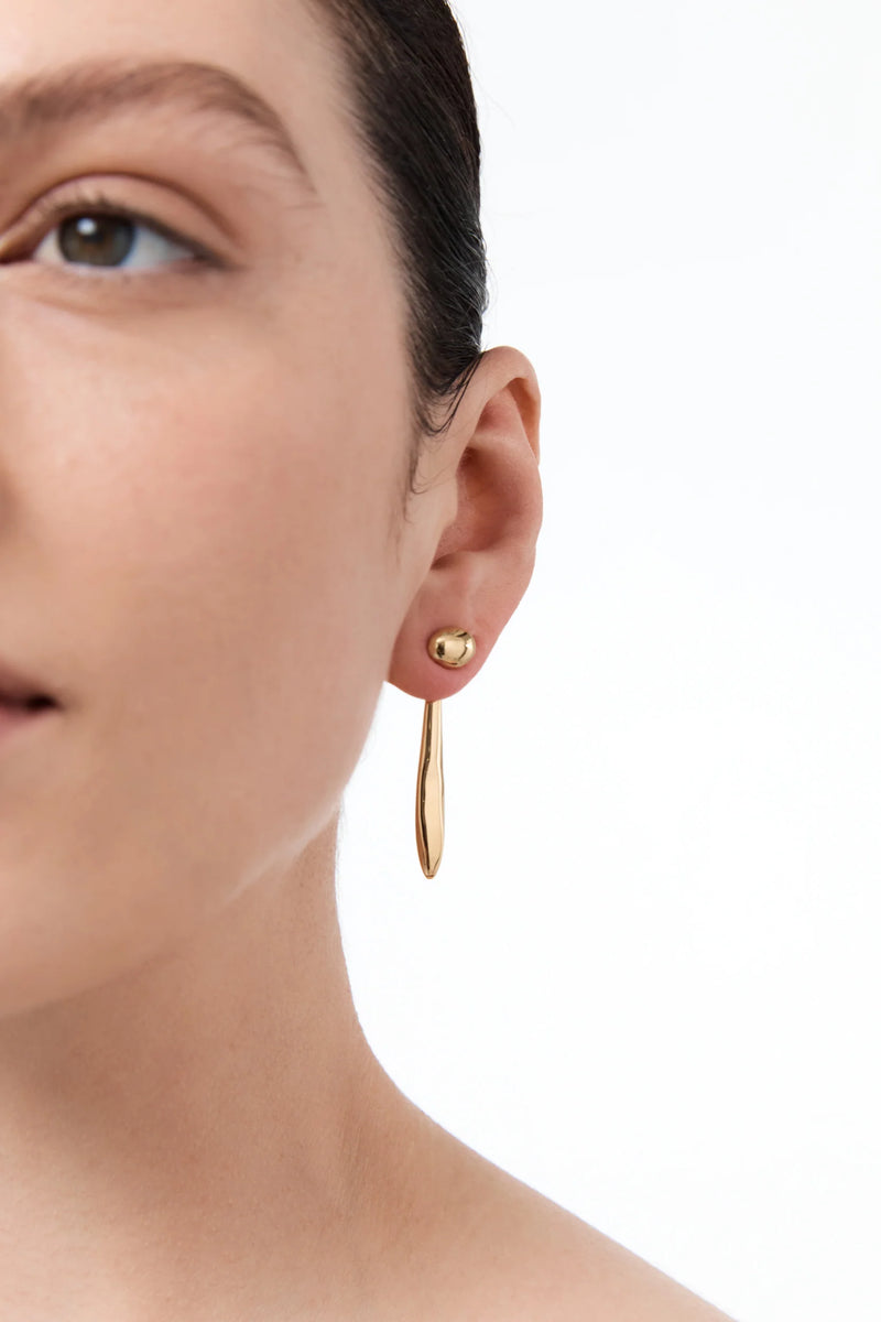 Verso Drop Earrings - Gold