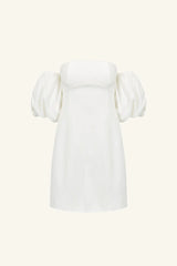 Otto Puff Sleeve Dress - Ivory