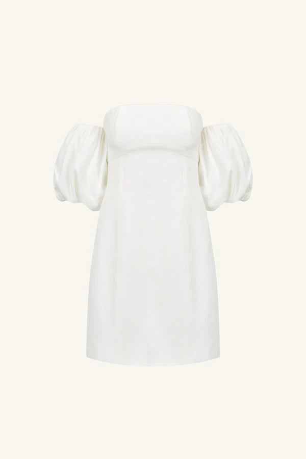 Otto Puff Sleeve Dress - Ivory