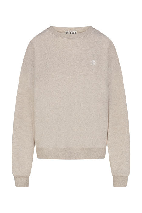 Oversized Crewneck Sweatshirt - Oatmeal