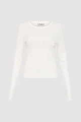 Organic Cotton Long Sleeve Top - White