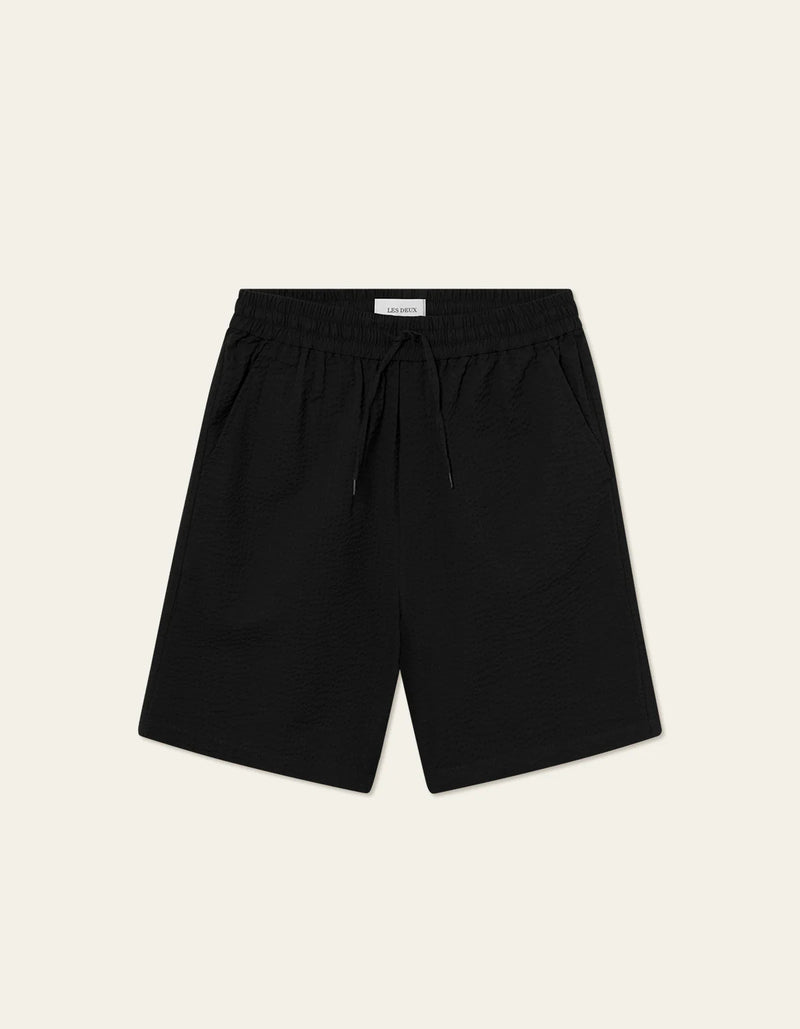 Patrick Seersucker Shorts - Black