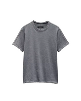 Raw Edge Flame Tee - Smoke Grey