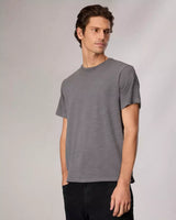 Raw Edge Flame Tee - Smoke Grey