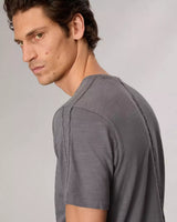 Raw Edge Flame Tee - Smoke Grey