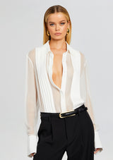 Meghan Panella Silk Blouse - White