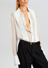 Meghan Panella Silk Blouse - White