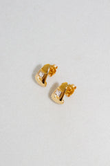 Rosco Topaz Earrings - Gold