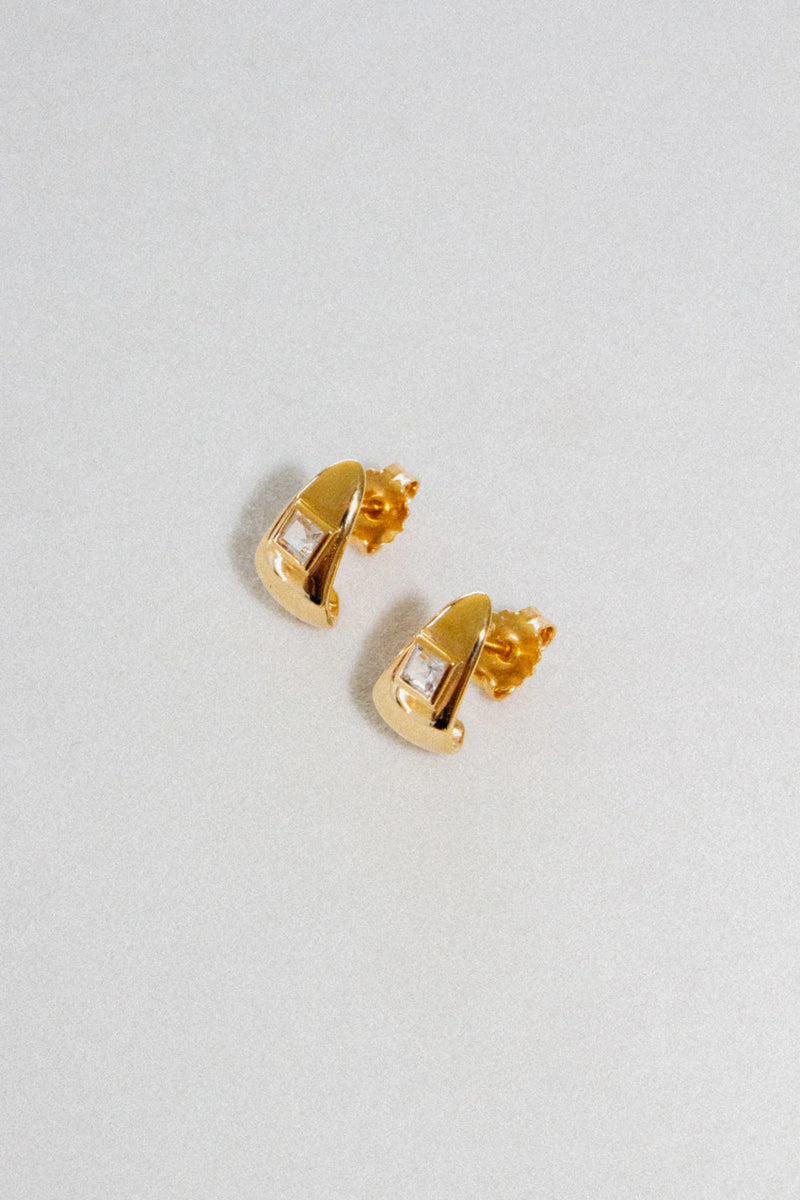 Rosco Topaz Earrings - Gold