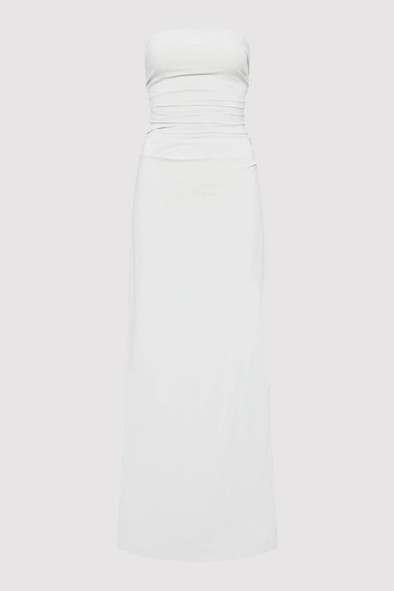 Strapless Tie Back Dress - Silver