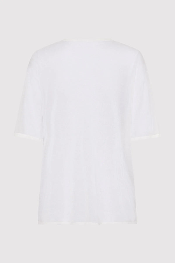 Sheer Oversize Tee - White