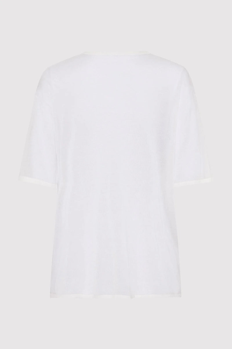 Sheer Oversize Tee - White