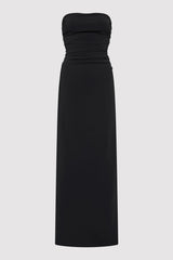 Strapless Tie Back Dress - Black