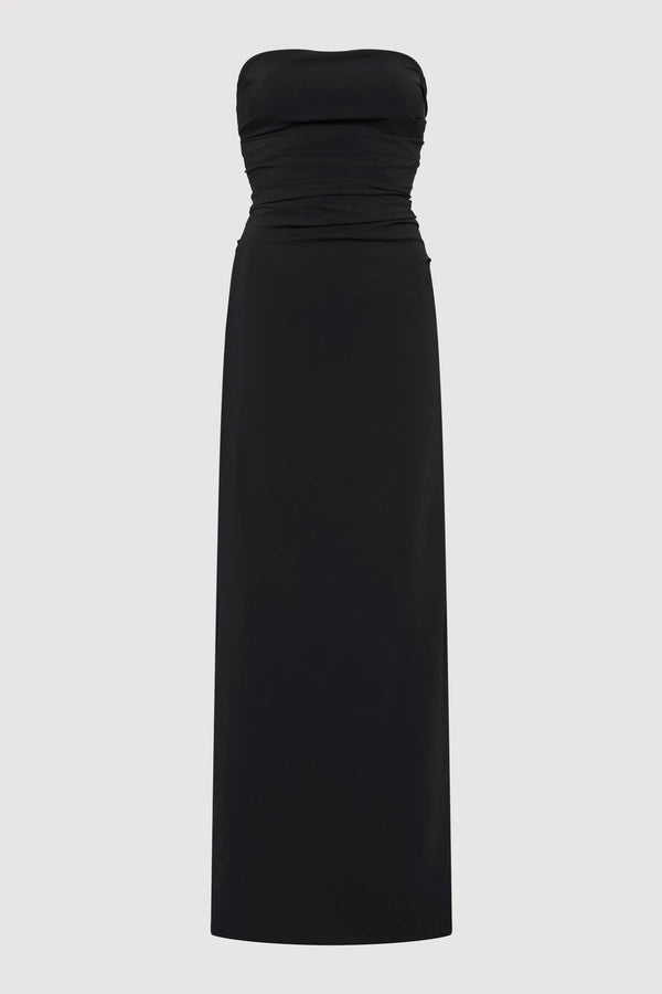 Strapless Tie Back Dress - Black