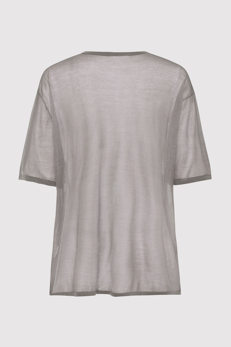 Sheer Oversize Tee - Smokey Olive