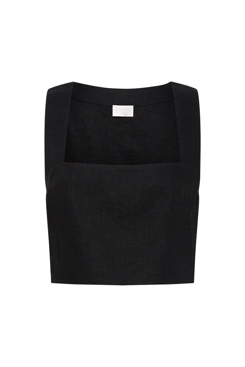 Alice Crop Top - Black