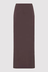 Minimal Column Skirt - Chocolate Plum