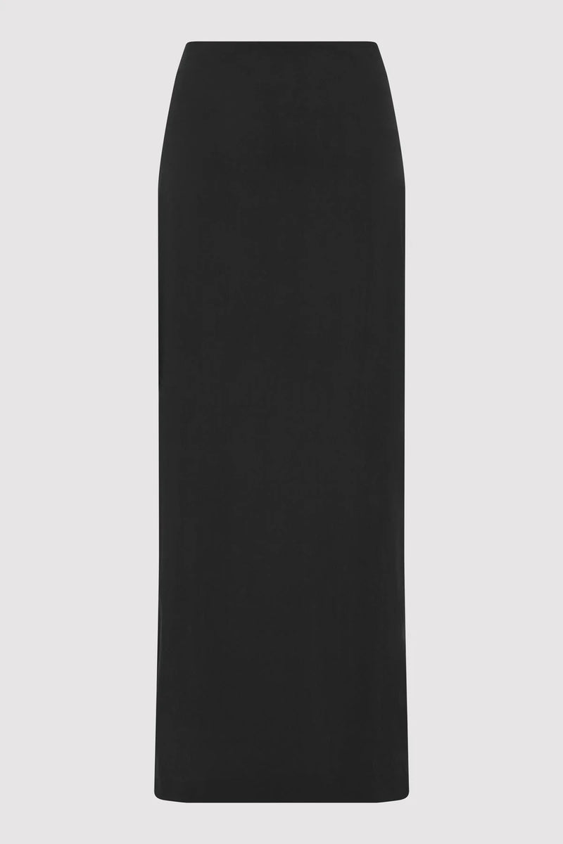 Minimal Column Skirt - Black