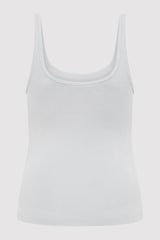 Organic Cotton Slim Scoop Tank - Silver