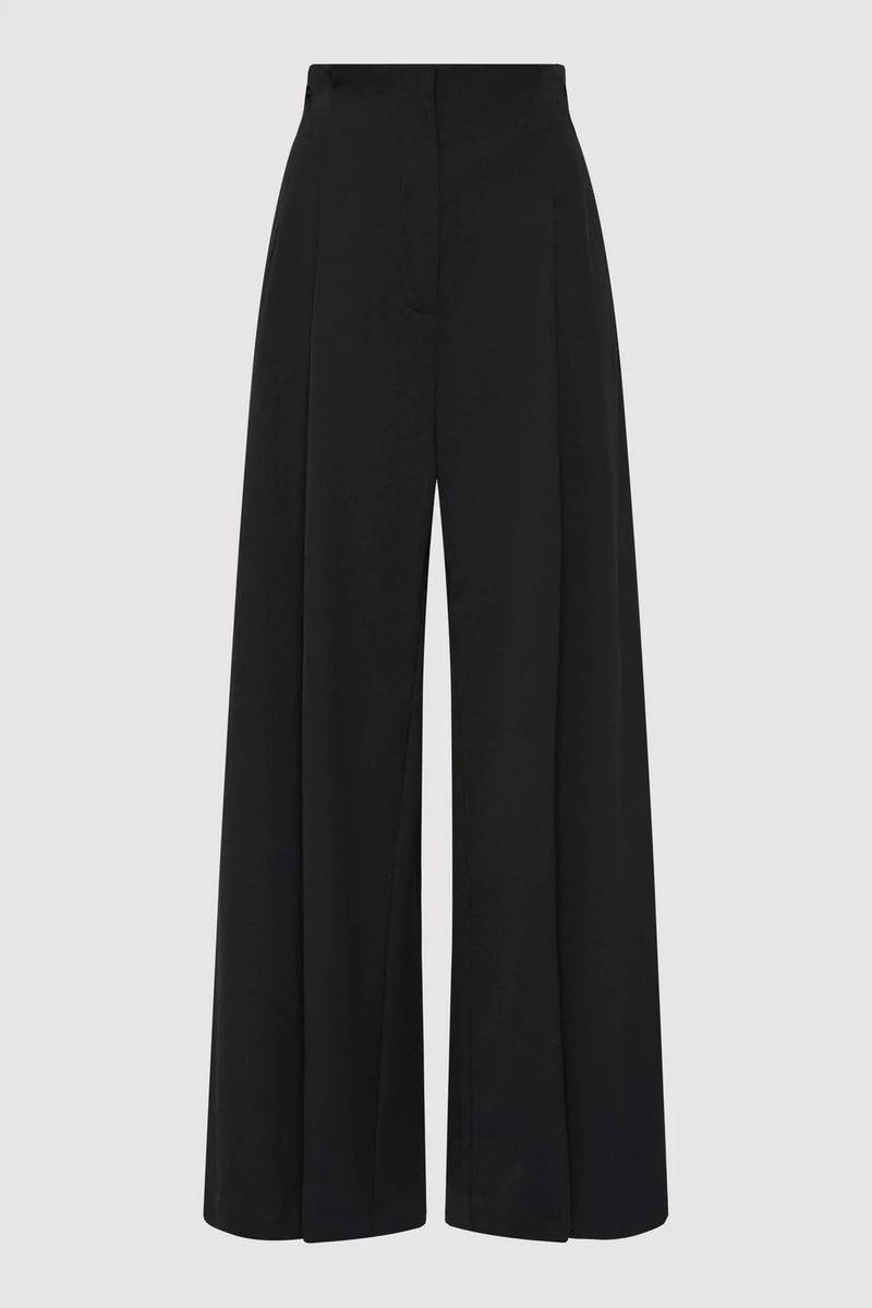 Paperbag Waist Trousers - Black