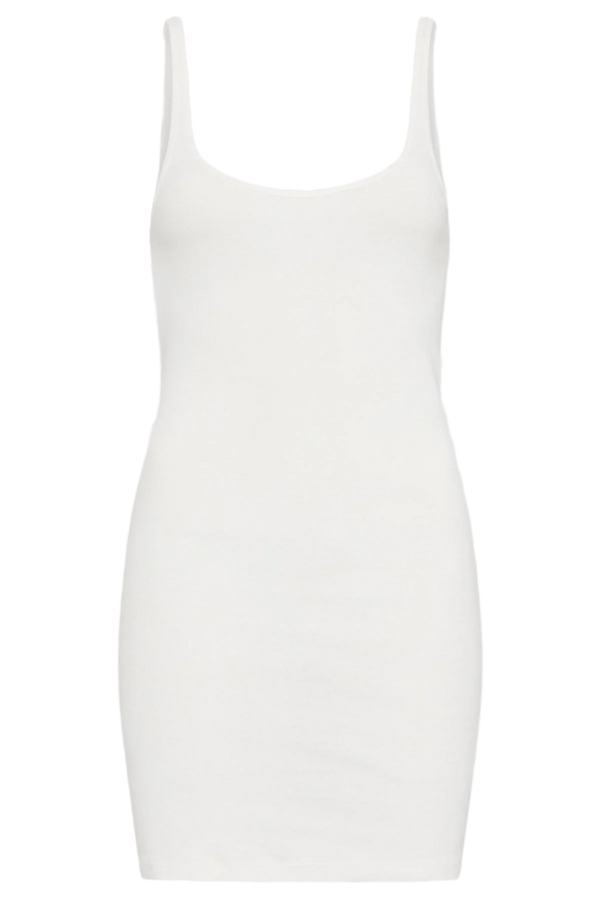 Organic Cotton Slip Dress - White