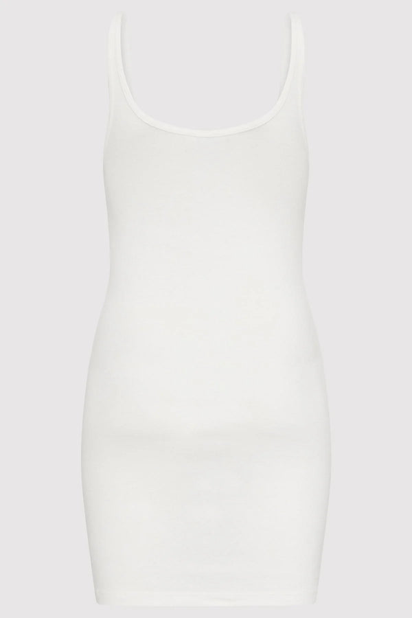 Organic Cotton Slip Dress - White