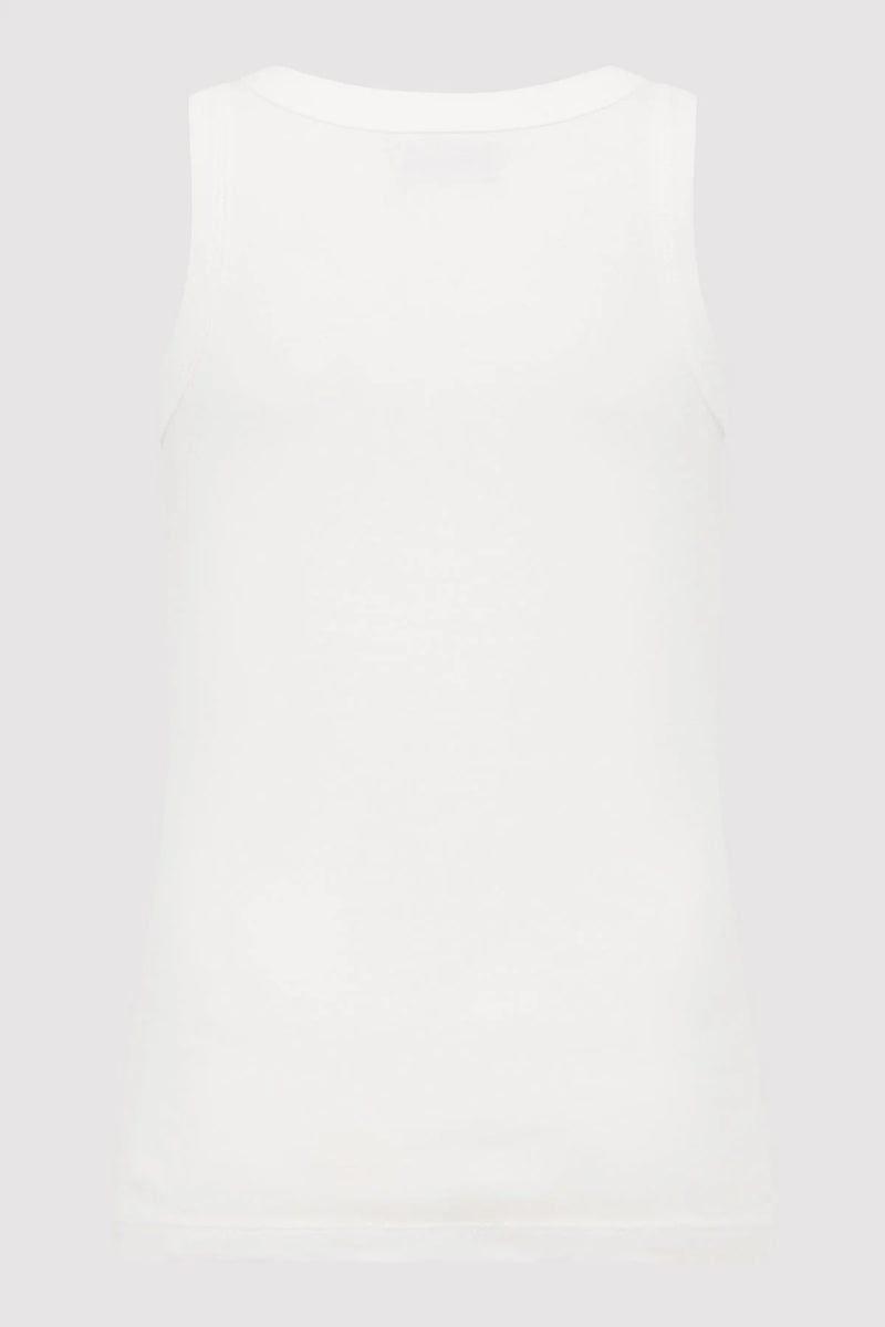 Organic Cotton Bateau Tank - White