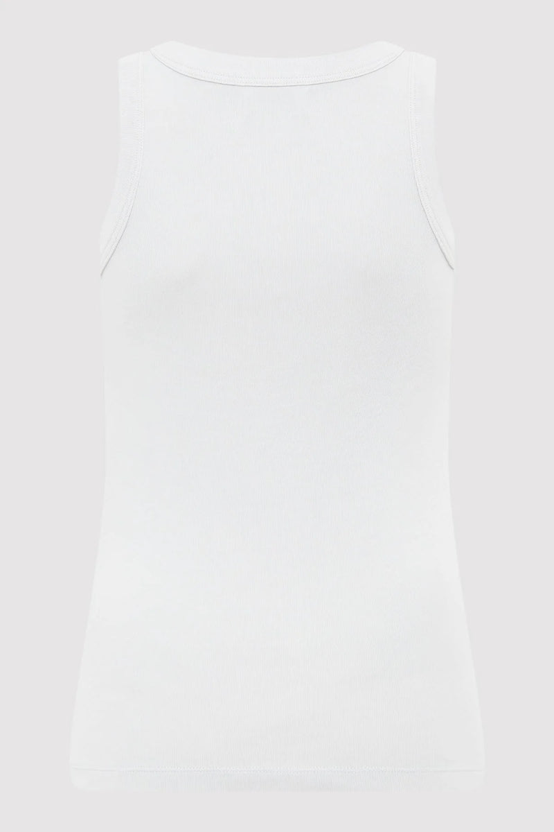 Organic Cotton Bateau Tank - Silver