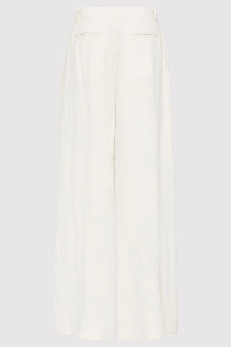 Tailored Linen Pants - Ivory