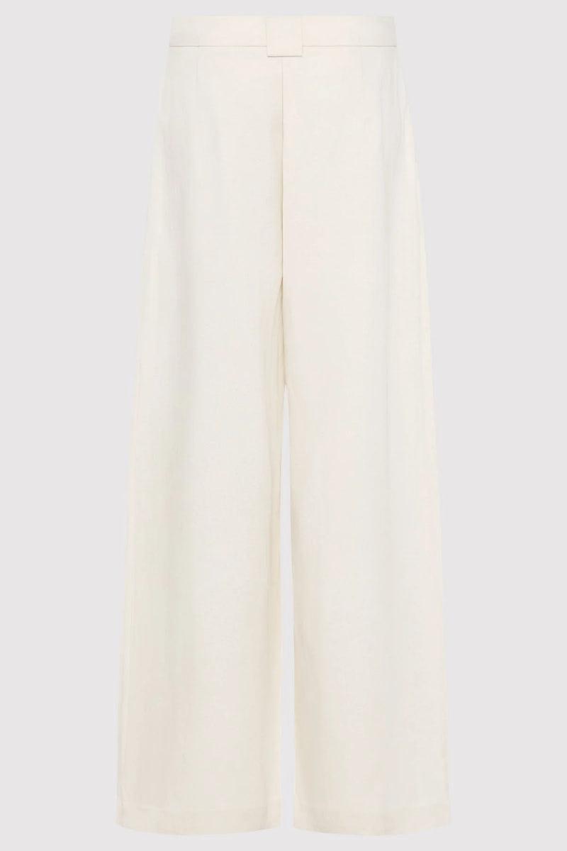 Wide Leg Pleat Pant - Tofu