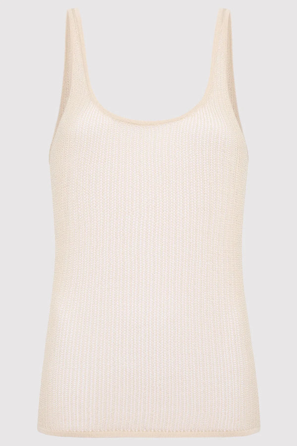 Fine Crochet Cami - Sand