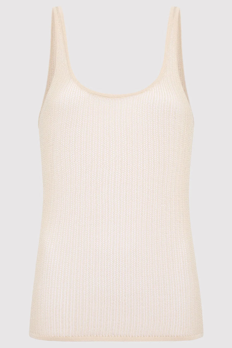 Fine Crochet Cami - Sand