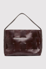 Woven Large Tote - Chocolate