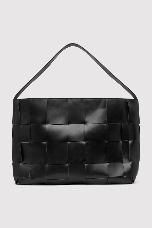 Woven Large Tote - Black