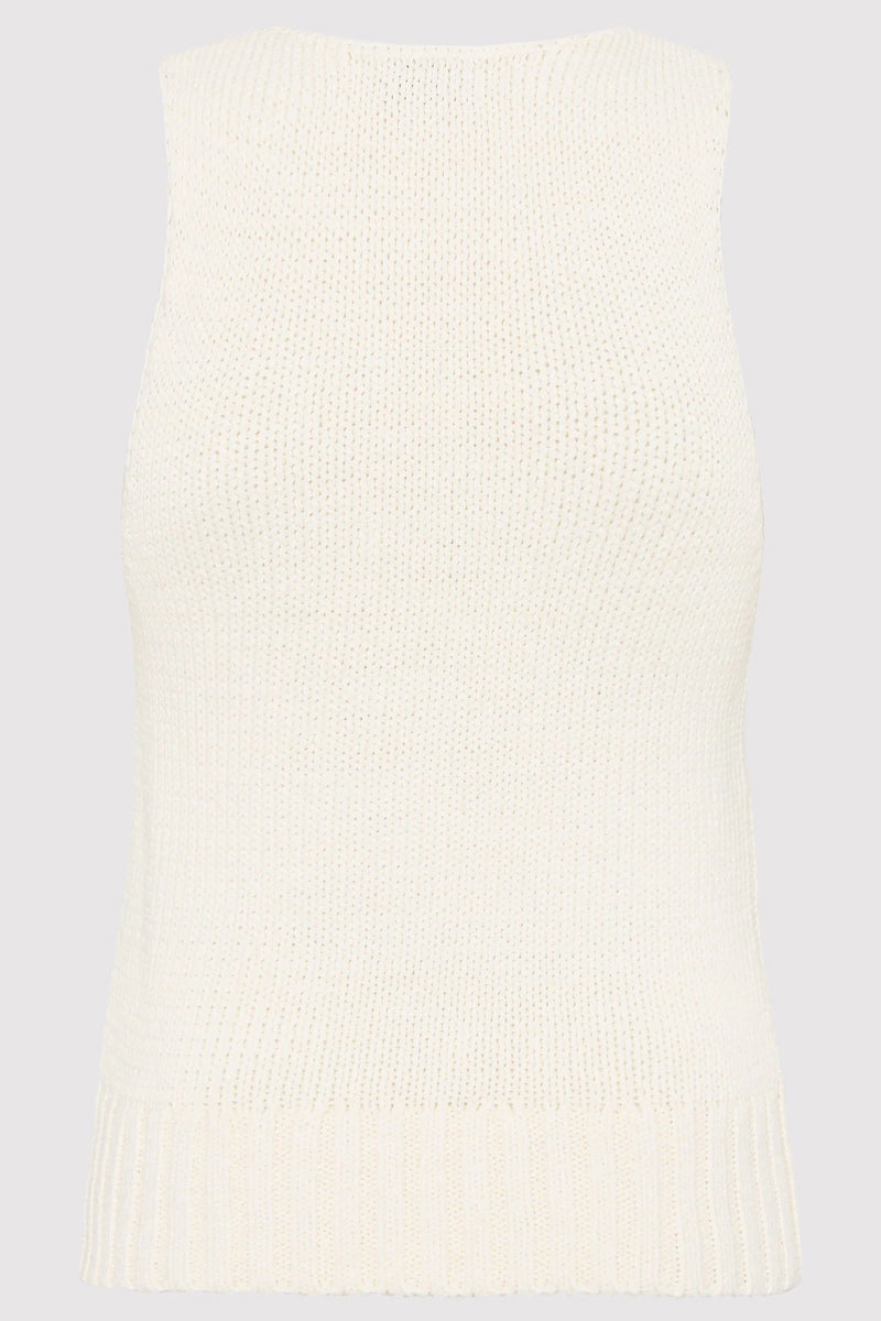 Linen Silk Blend Tank - Salt