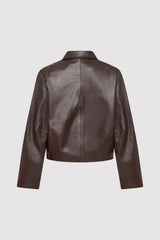 Cocoon Leather Jacket - Chocolate