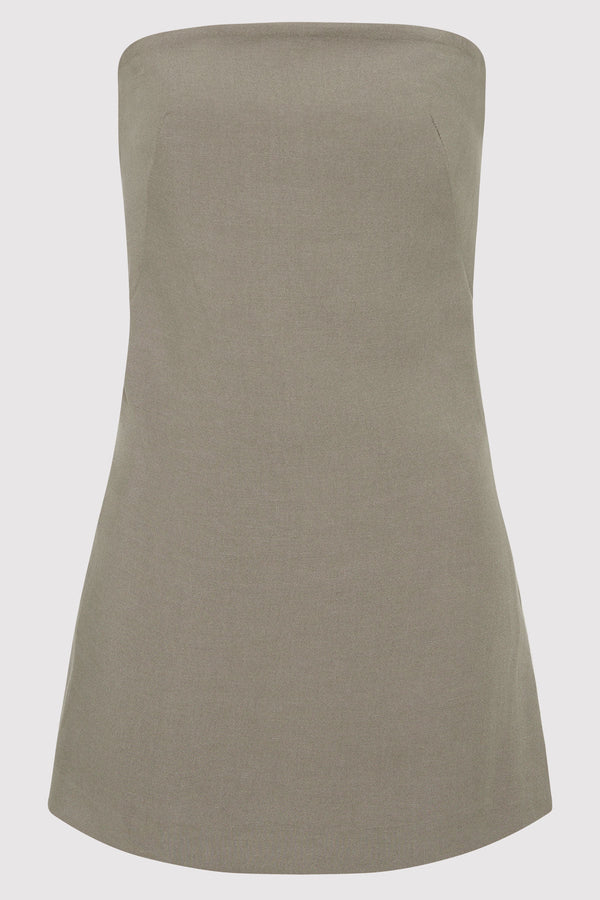 Column Tunic - Smokey Olive