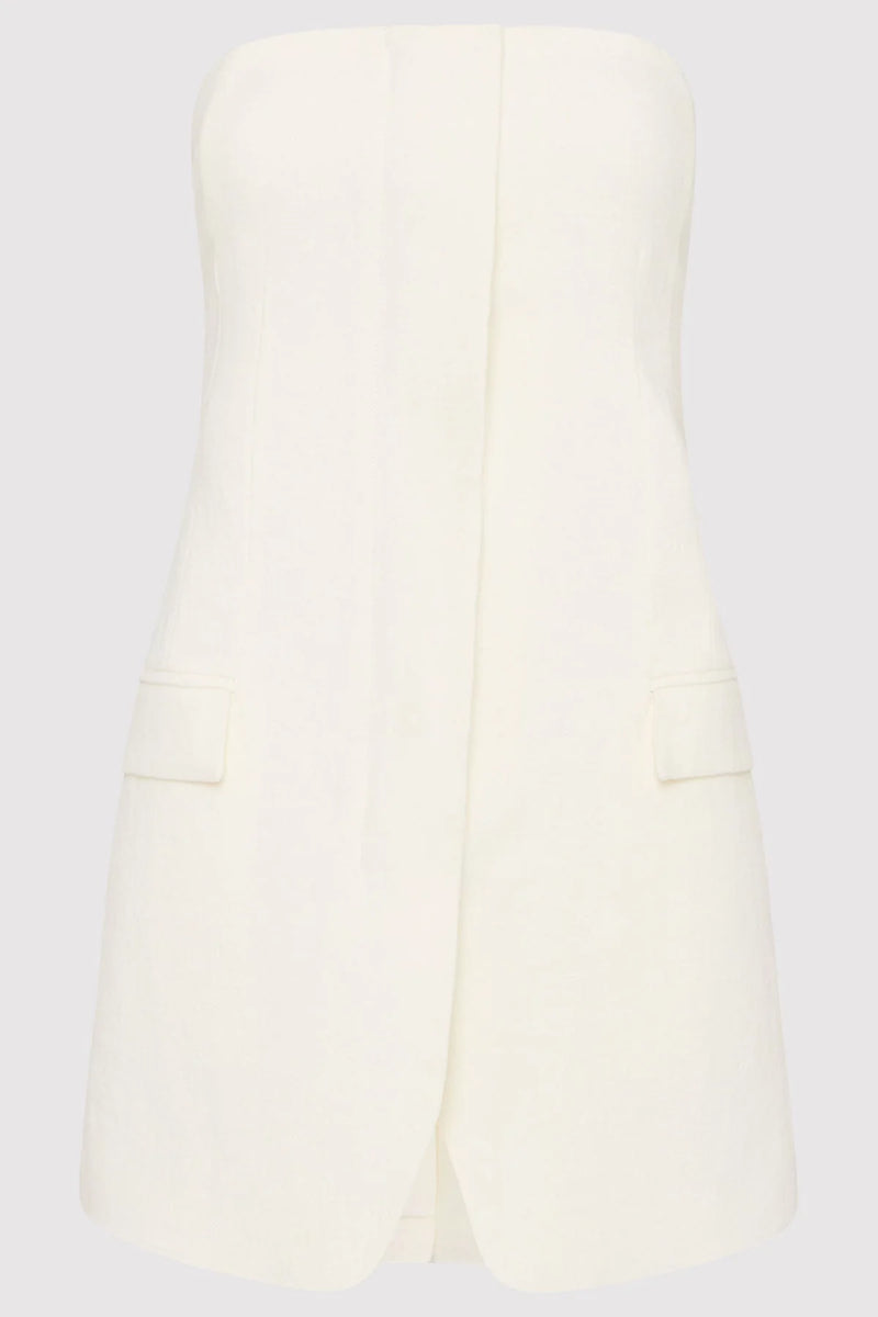 Tailored Strapless Top - Ivory