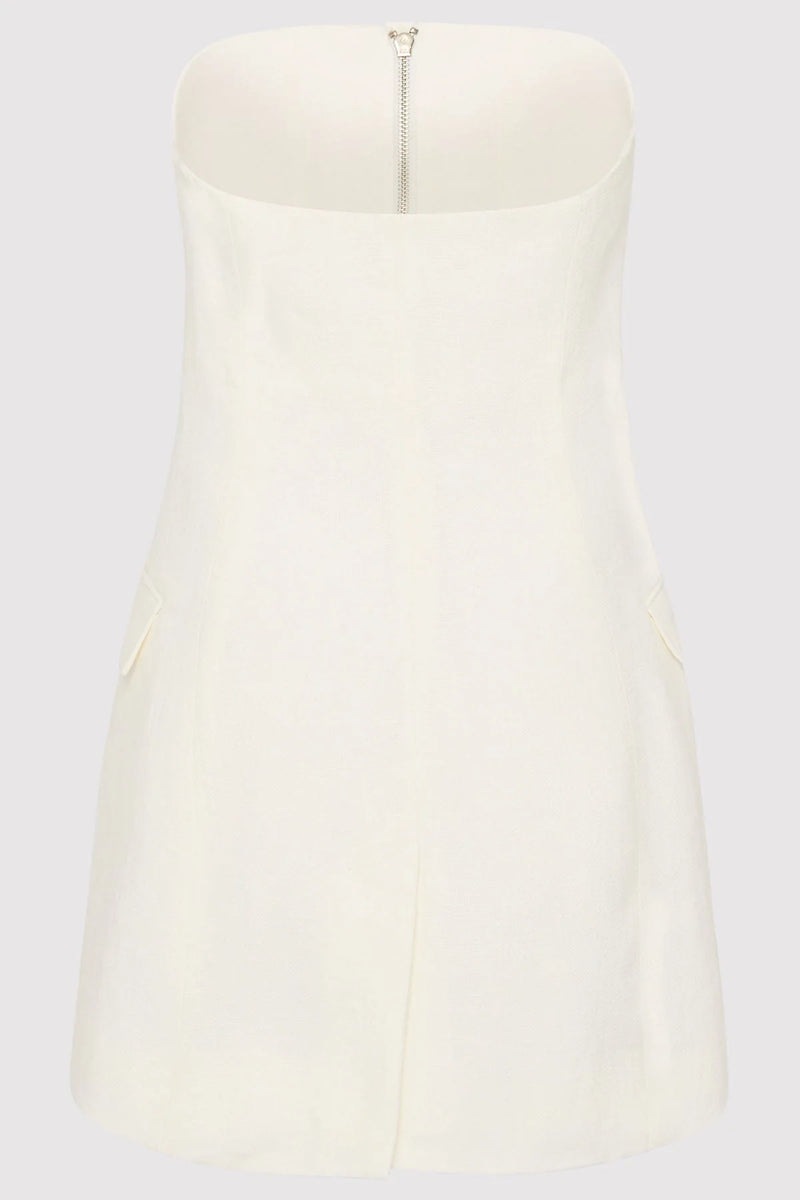 Tailored Strapless Top - Ivory