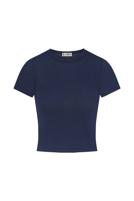 Short Sleeve Baby Tee - Navy