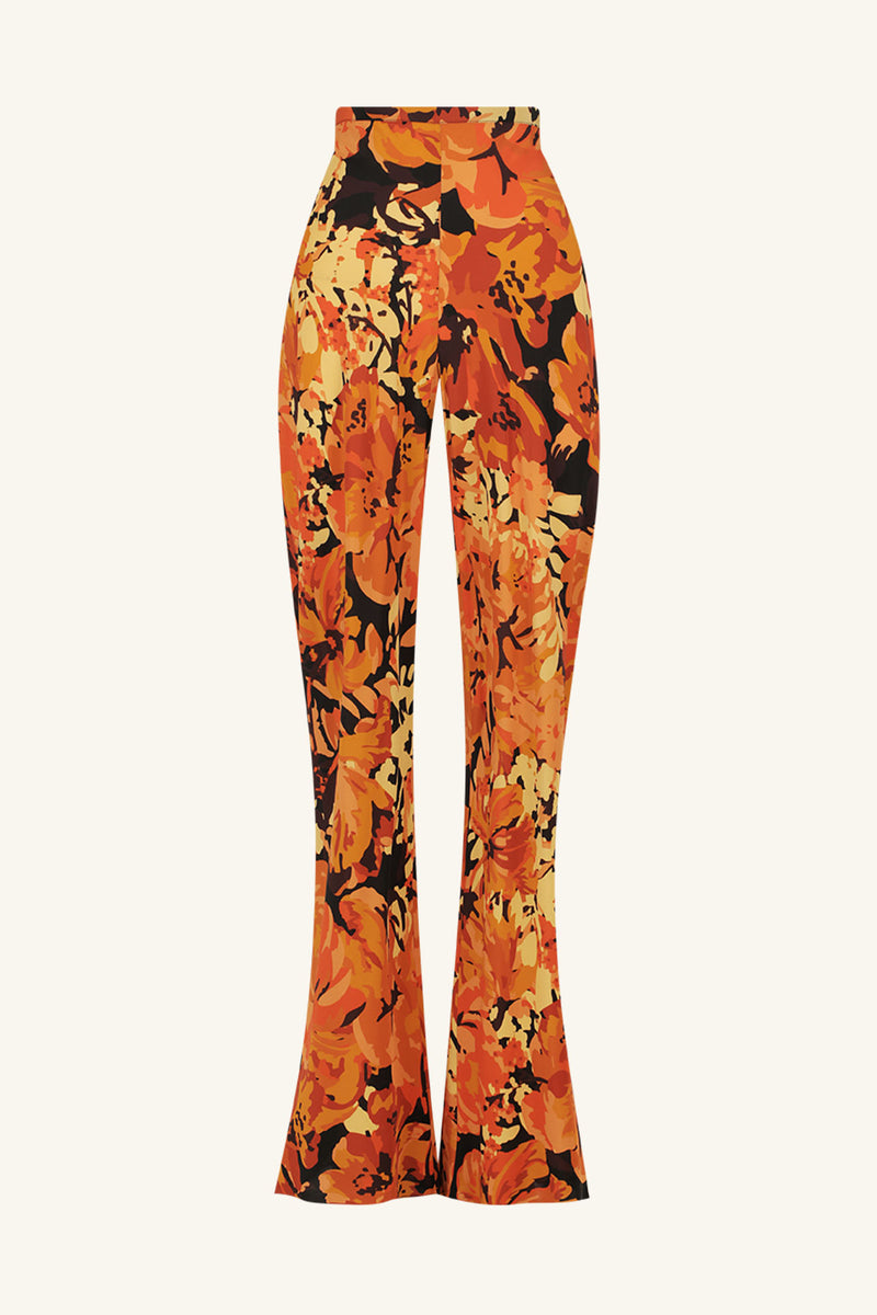 Santos Silk Bias Cut Pant - Tangerine