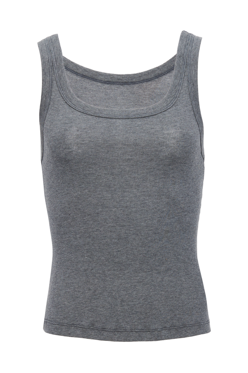Ribbed Tank - Dark Gray
