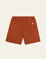 Stan Seersucker Swim Shorts - Court Orange