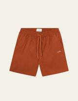 Stan Seersucker Swim Shorts - Court Orange